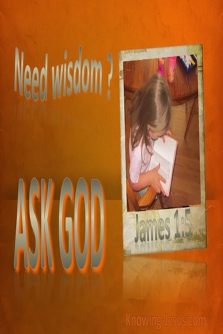 James 1:5 Seek Wisdom Ask God (orange)